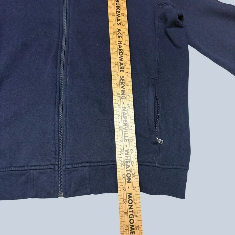 Polo Ralph Lauren Mens XL Track Jacket Navy Blue Red Stripe Full Zip Fleece Logo